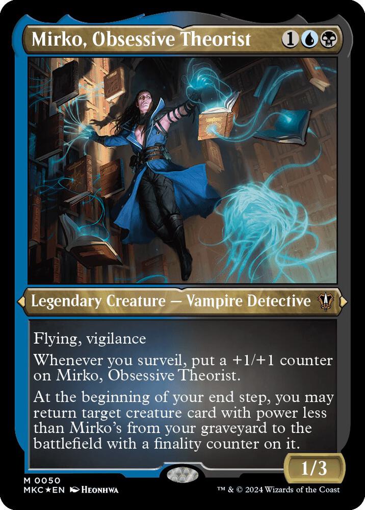 Mirko, Obsessive Theorist (Display Commander) - Thick Stock [Commander: Murders at Karlov Manor] 50