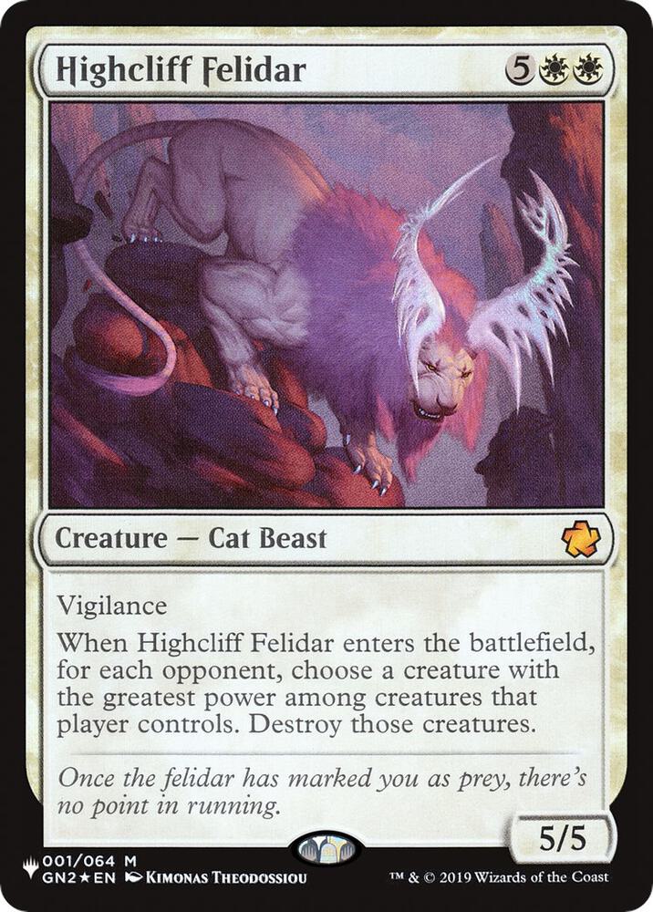 Highcliff Felidar [The List Reprints] 001/064