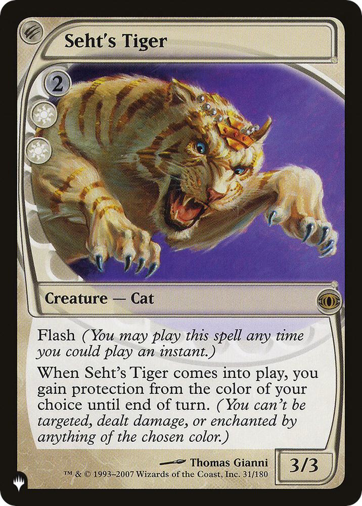 Seht's Tiger [The List Reprints] 31/180
