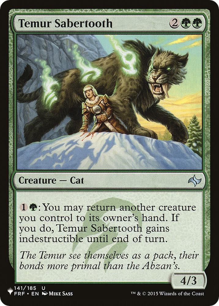 Temur Sabertooth [The List Reprints] 141/185
