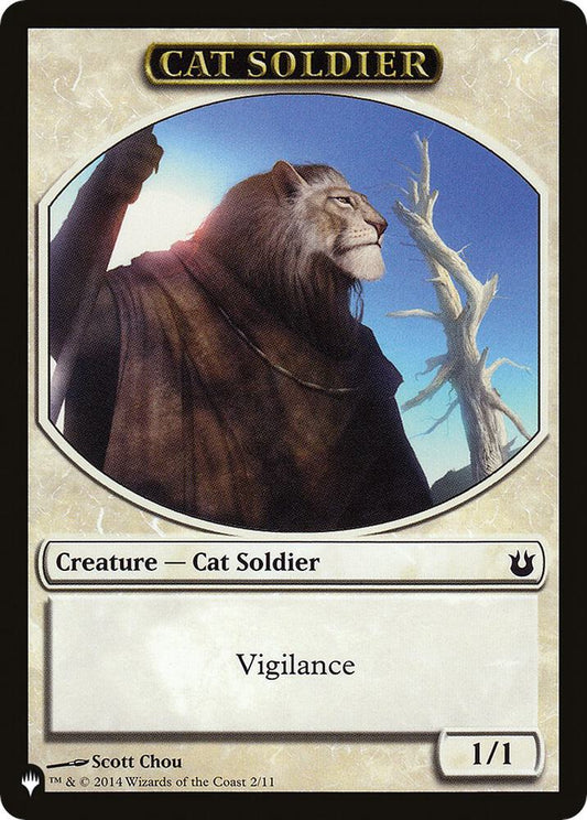 Cat Soldier // Warrior Double-Sided Token [The List Reprints] 2 // 17