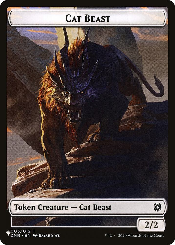 Cat Beast // Shapeshifter (002) Double-Sided Token [The List Reprints] 3 // 2