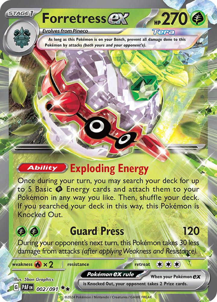 Forretress ex - 002/091 [SV: Paldean Fates] 002/091