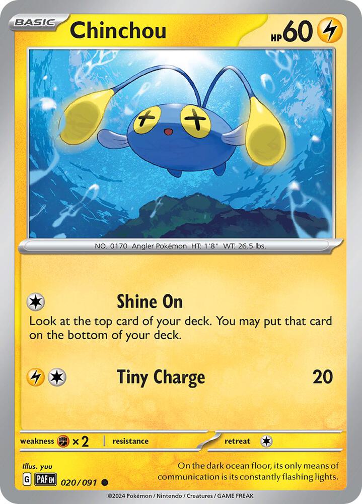 Chinchou [SV: Paldean Fates] 020/091