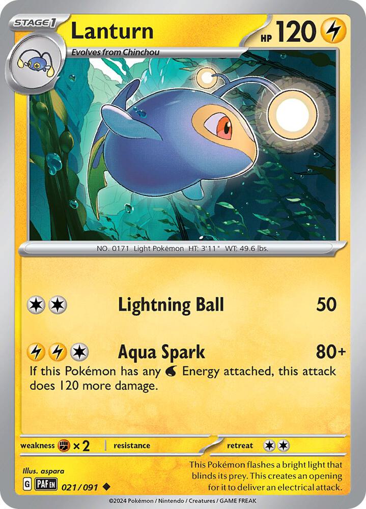 Lanturn [SV: Paldean Fates] 021/091