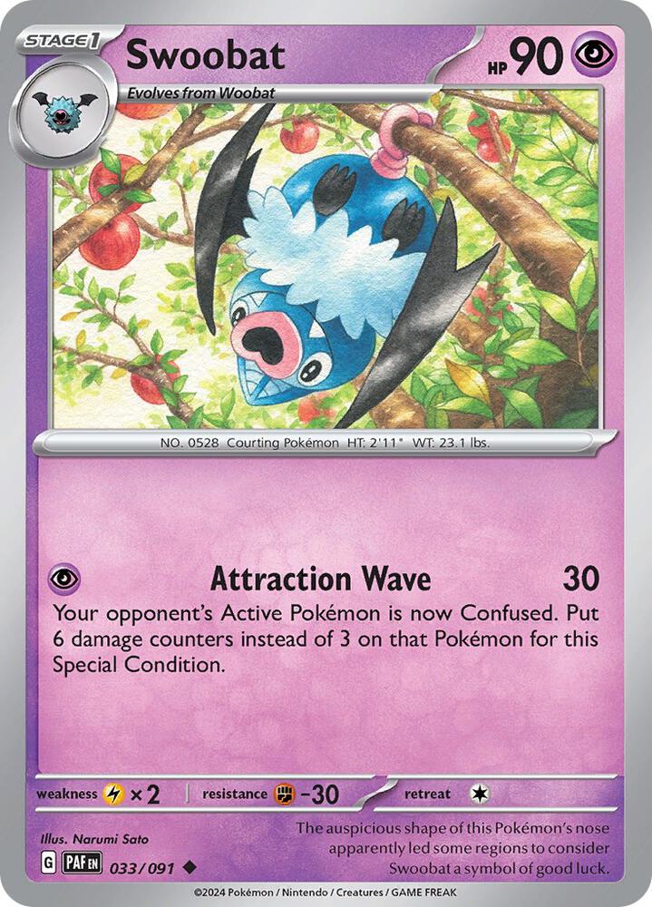 Swoobat [SV: Paldean Fates] 033/091