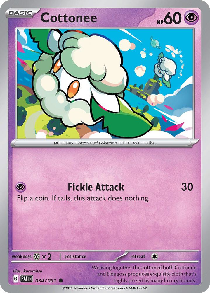 Cottonee [SV: Paldean Fates] 034/091