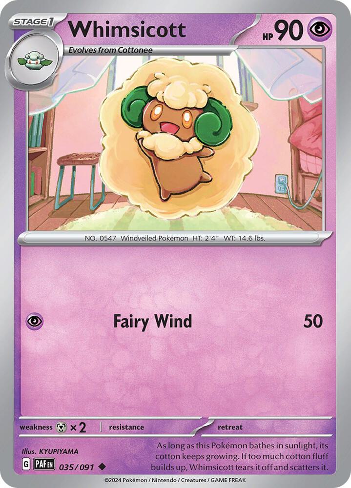 Whimsicott [SV: Paldean Fates] 035/091