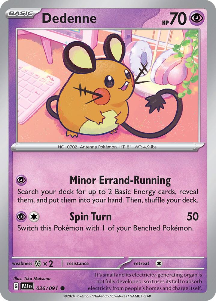 Dedenne [SV: Paldean Fates] 036/091
