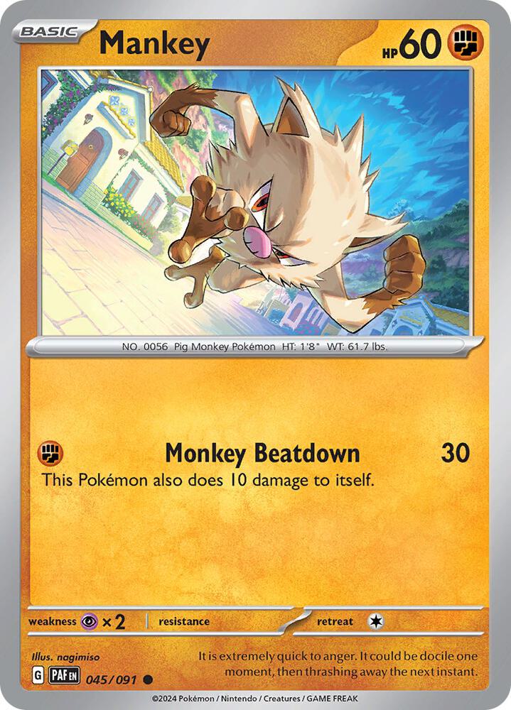 Mankey - 045/091 [SV: Paldean Fates] 045/091