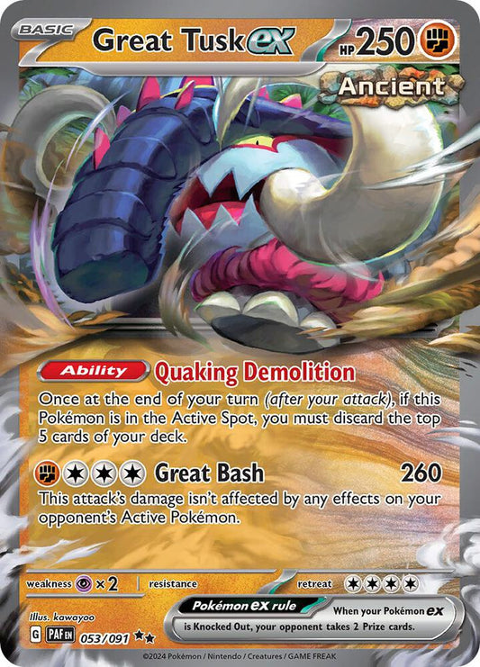 Great Tusk ex [SV: Paldean Fates] 053/091
