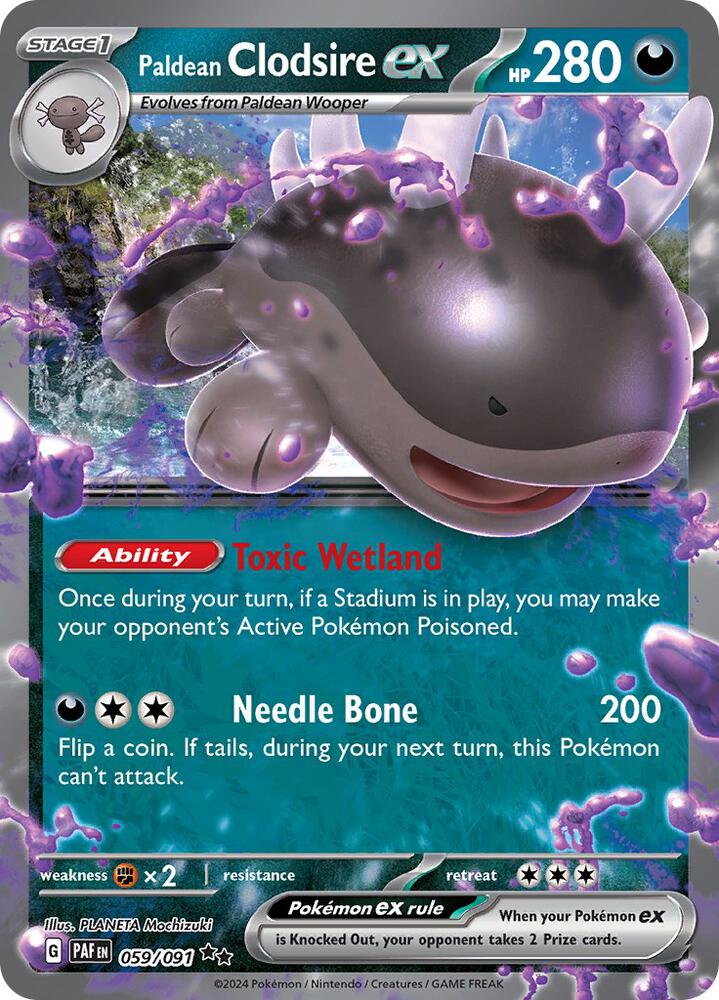 Paldean Clodsire ex - 059/091 [SV: Paldean Fates] 059/091