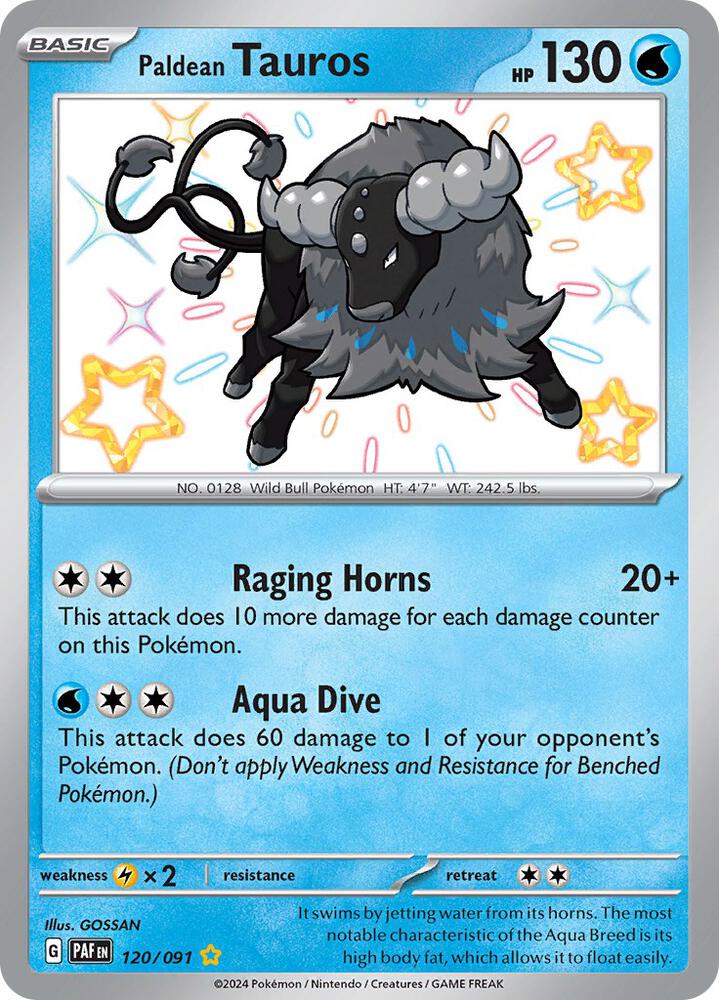 Paldean Tauros - 120/091 [SV: Paldean Fates] 120/091