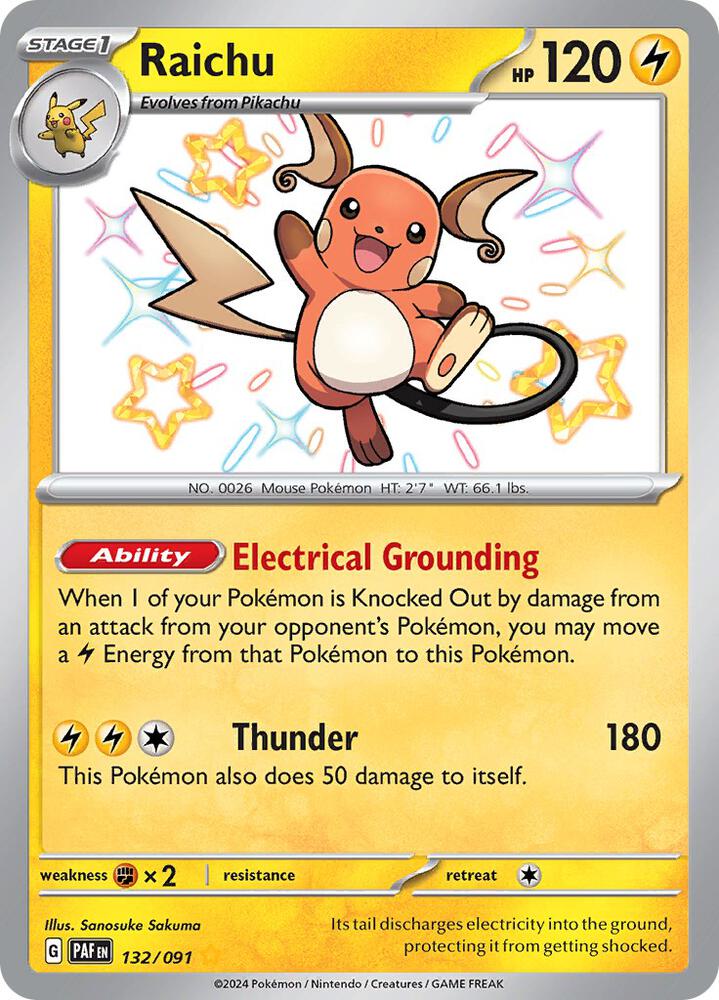 Raichu - 132/091 [SV: Paldean Fates] 132/091