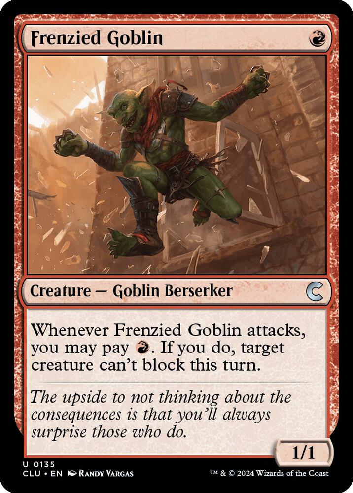 Frenzied Goblin [Ravnica: Clue Edition] 135