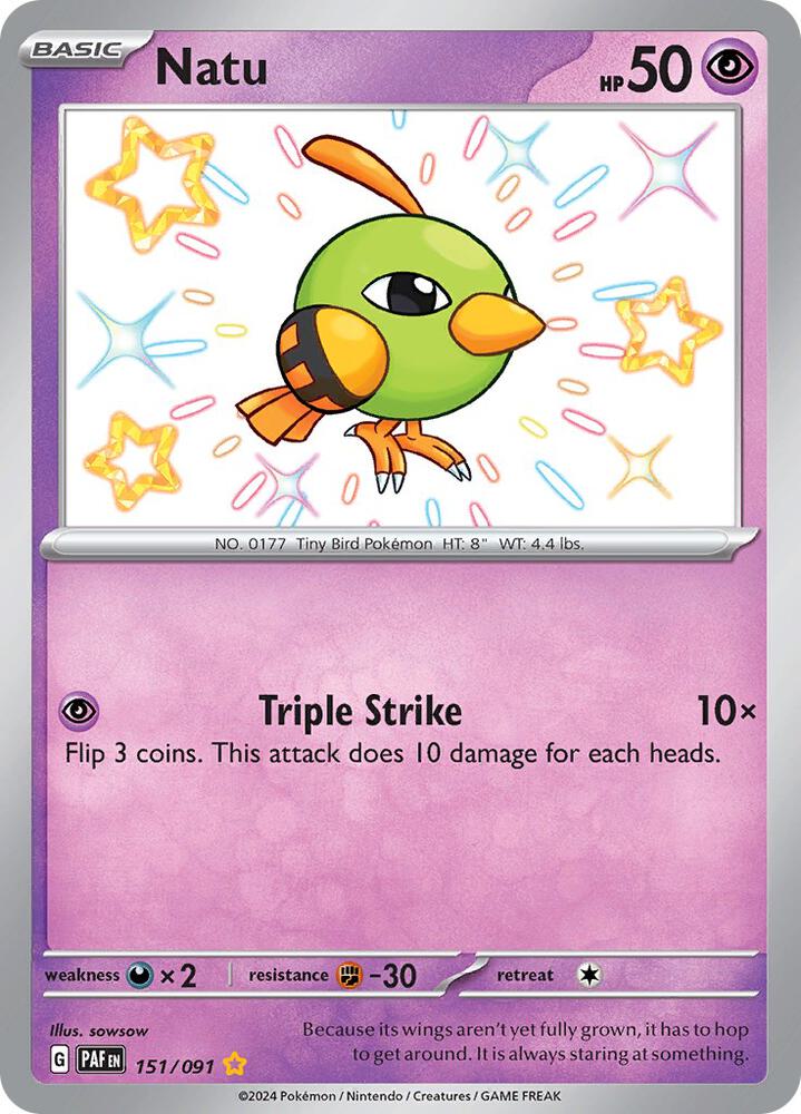 Natu - 151/091 [SV: Paldean Fates] 151/091