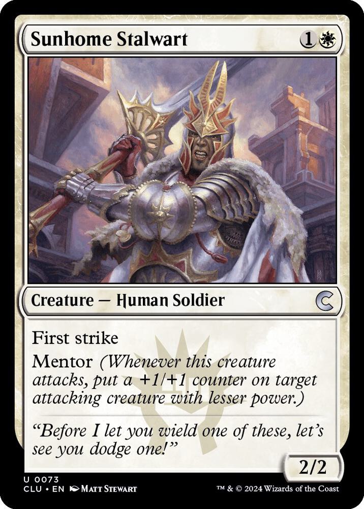 Sunhome Stalwart [Ravnica: Clue Edition] 73