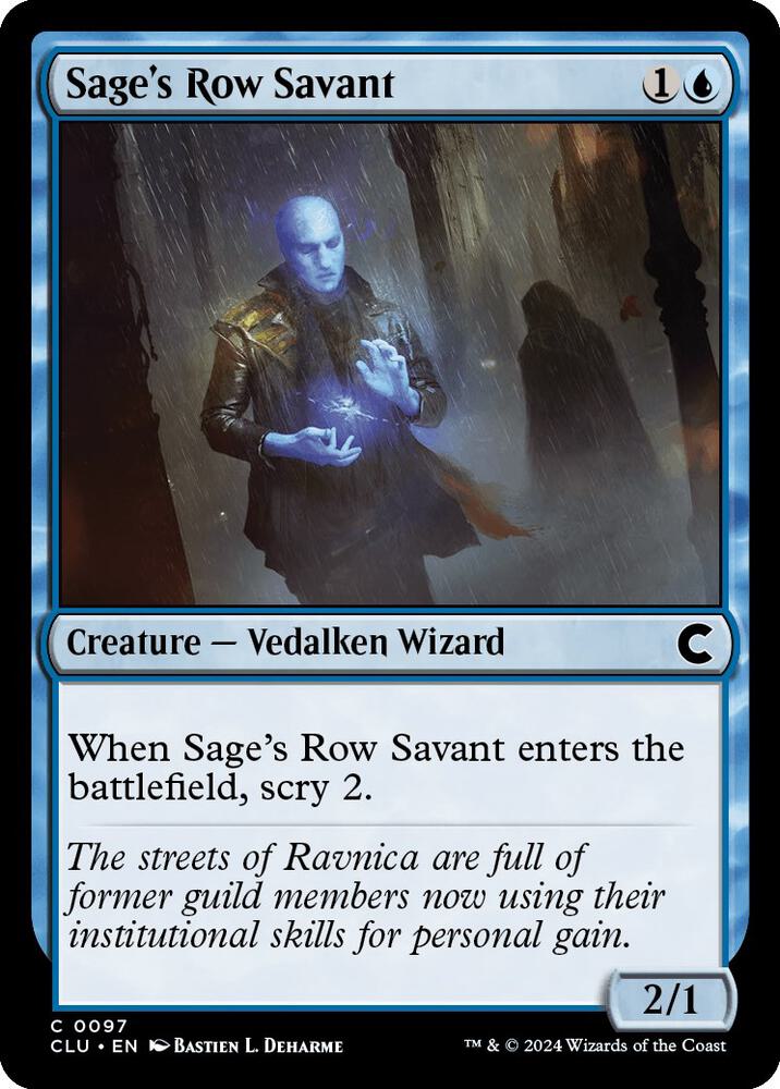 Sage's Row Savant [Ravnica: Clue Edition] 97