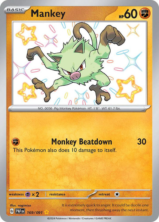 Mankey - 169/091 [SV: Paldean Fates] 169/091