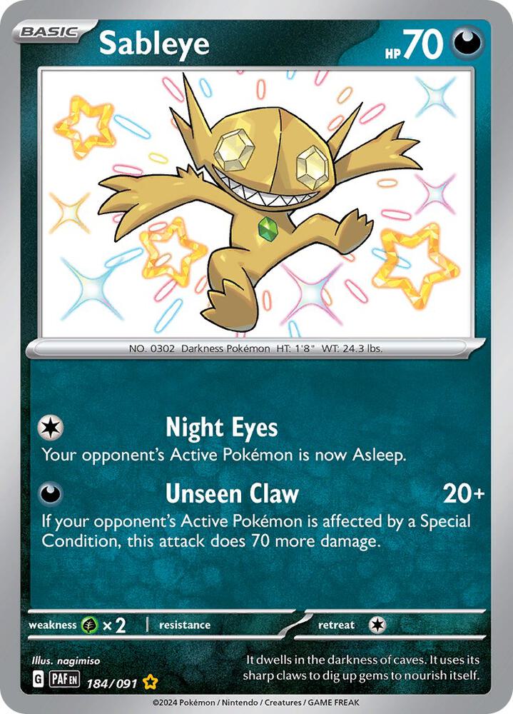 Sableye [SV: Paldean Fates] 184/091