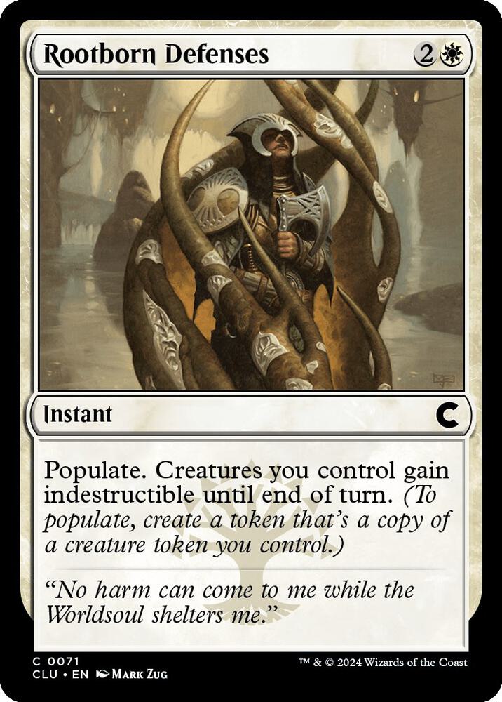 Rootborn Defenses [Ravnica: Clue Edition] 71