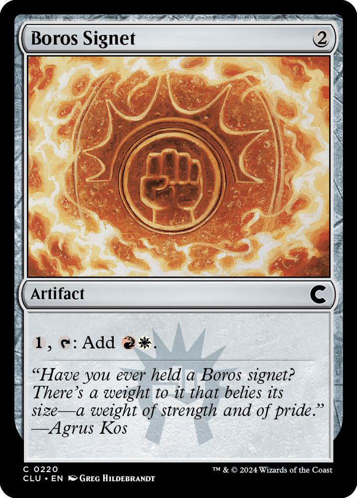 Boros Signet [Ravnica: Clue Edition] 220