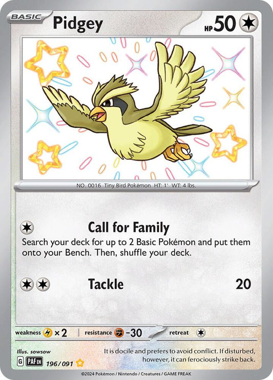 Pidgey [SV: Paldean Fates] 196/091