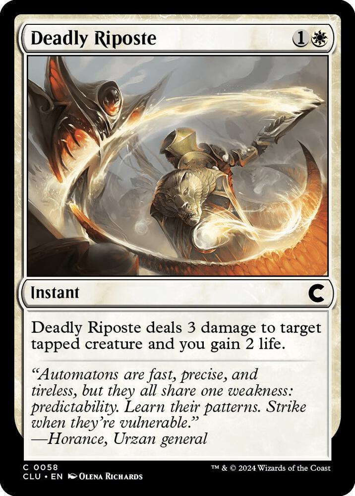 Deadly Riposte [Ravnica: Clue Edition] 58