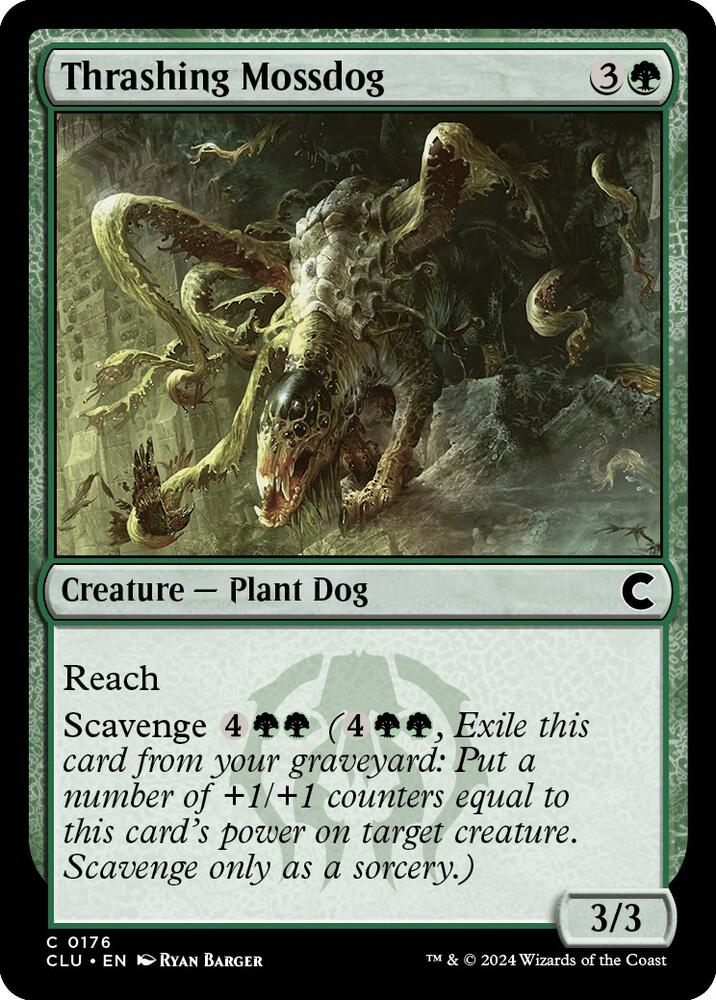 Thrashing Mossdog [Ravnica: Clue Edition] 176