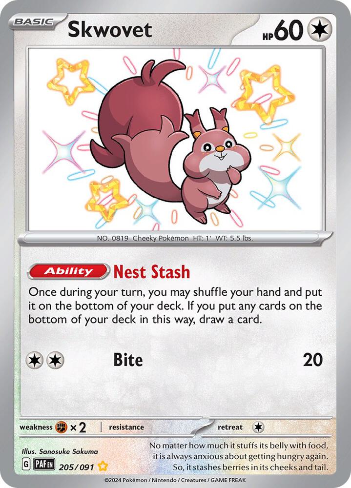 Skwovet [SV: Paldean Fates] 205/091