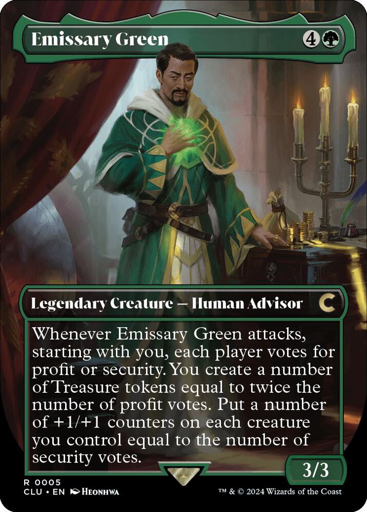 Emissary Green (Borderless) [Ravnica: Clue Edition] 5