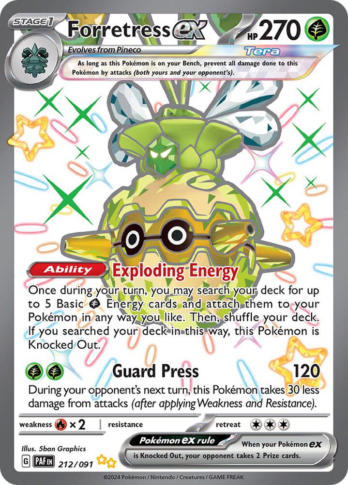 Forretress ex - 212/091 [SV: Paldean Fates] 212/091