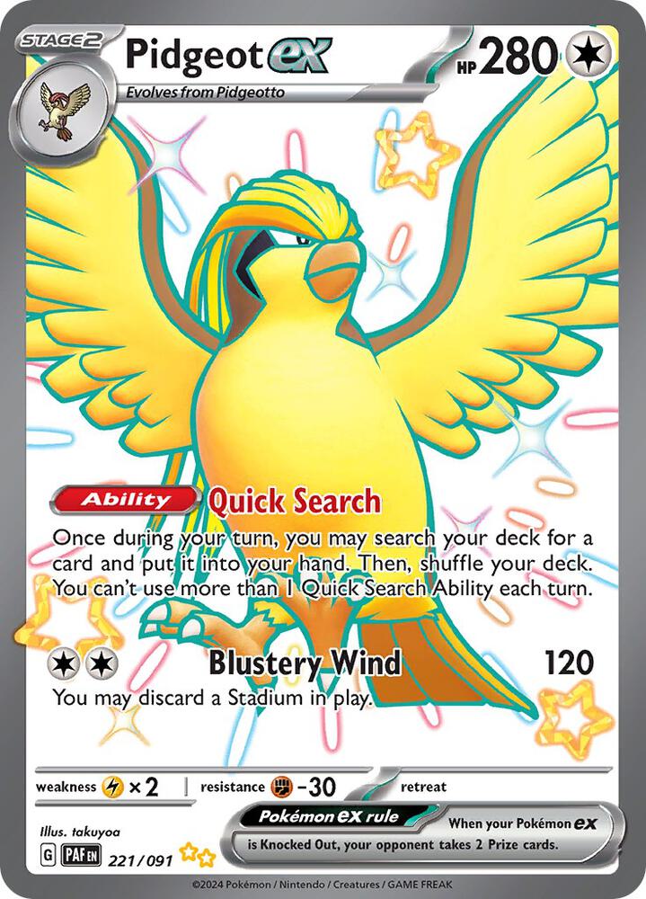 Pidgeot ex [SV: Paldean Fates] 221/091