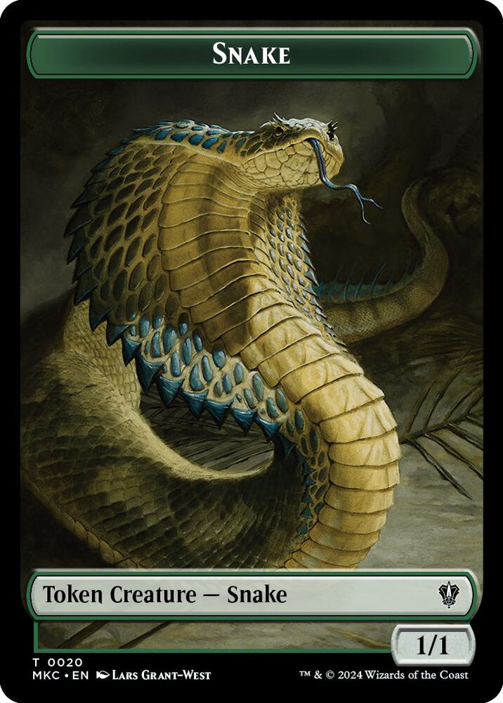 Snake // Morph Double-Sided Token [Commander: Murders at Karlov Manor] 20 // 30
