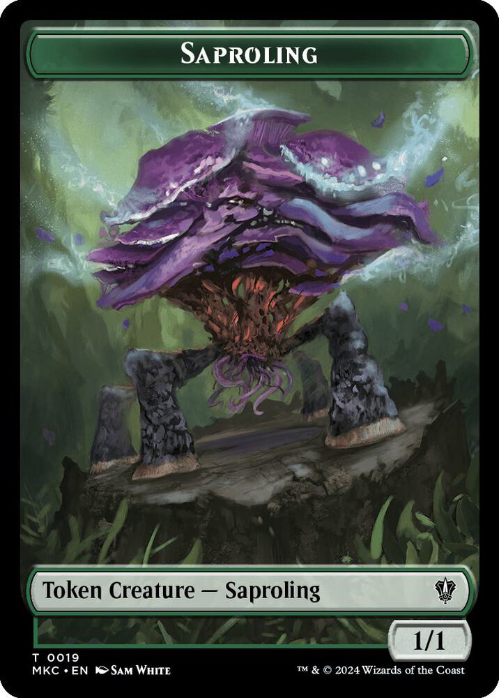 Saproling // Morph Double-Sided Token [Commander: Murders at Karlov Manor] 19 // 30
