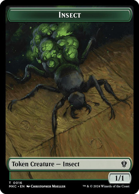Insect (0016) // Manifest Double-Sided Token [Commander: Murders at Karlov Manor] 16 // 29