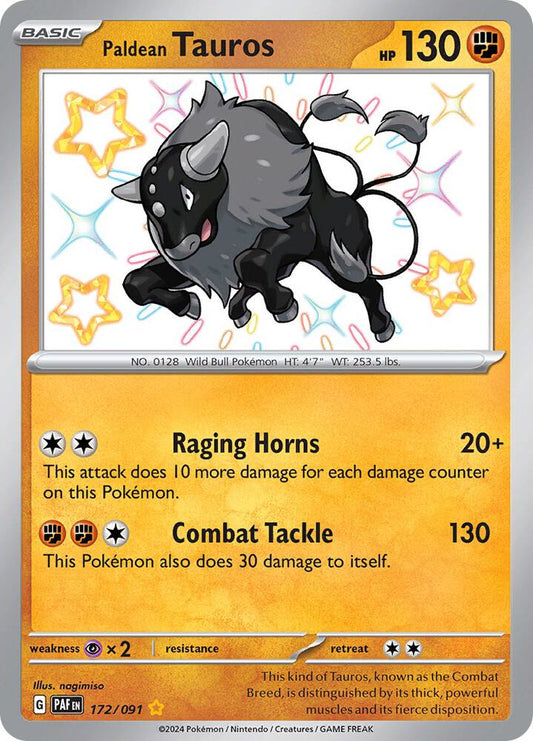 Paldean Tauros - 172/091 [SV: Paldean Fates] 172/091