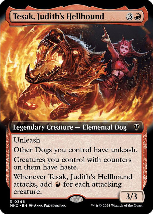 Tesak, Judith's Hellhound (Extended Art) [Commander: Murders at Karlov Manor] 346