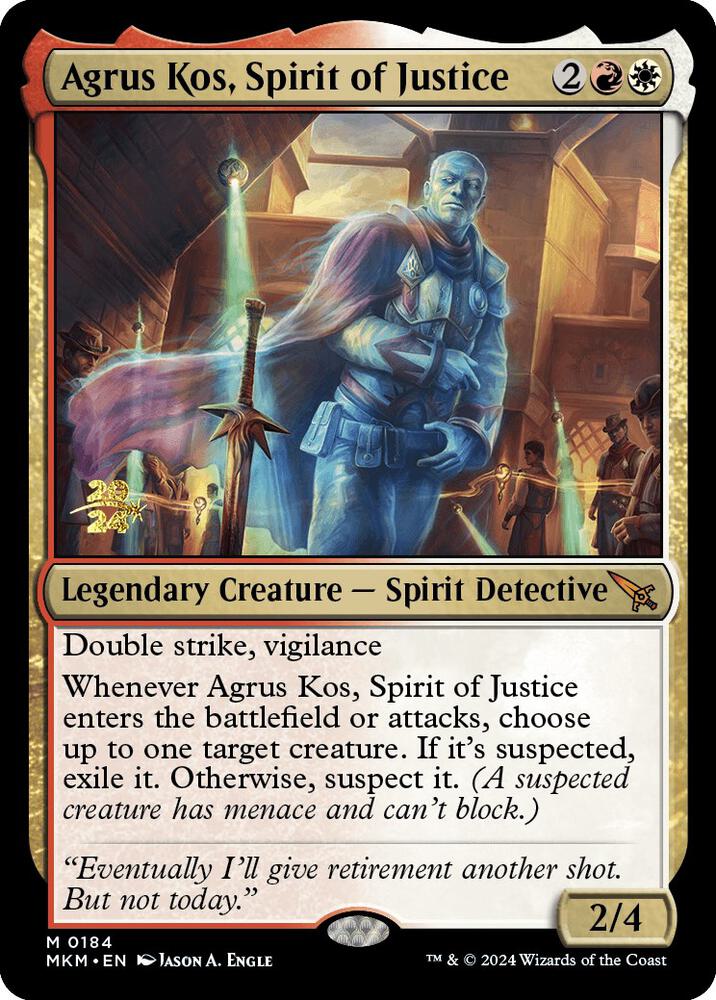 Agrus Kos, Spirit of Justice [Prerelease Cards] 184