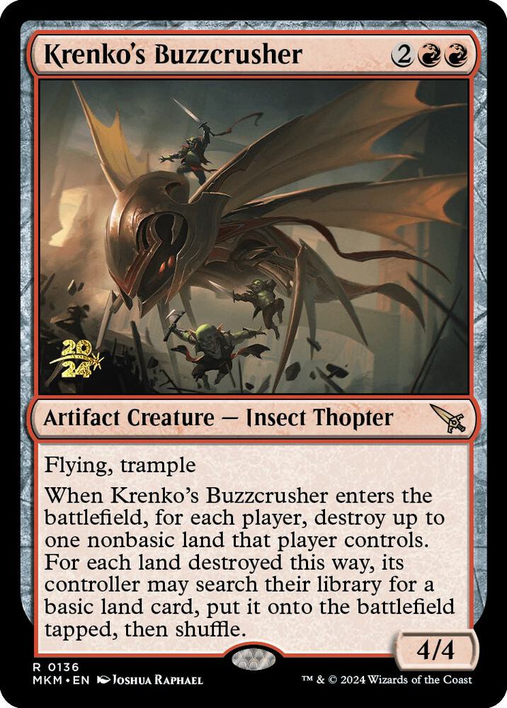 Krenko's Buzzcrusher [Prerelease Cards] 136