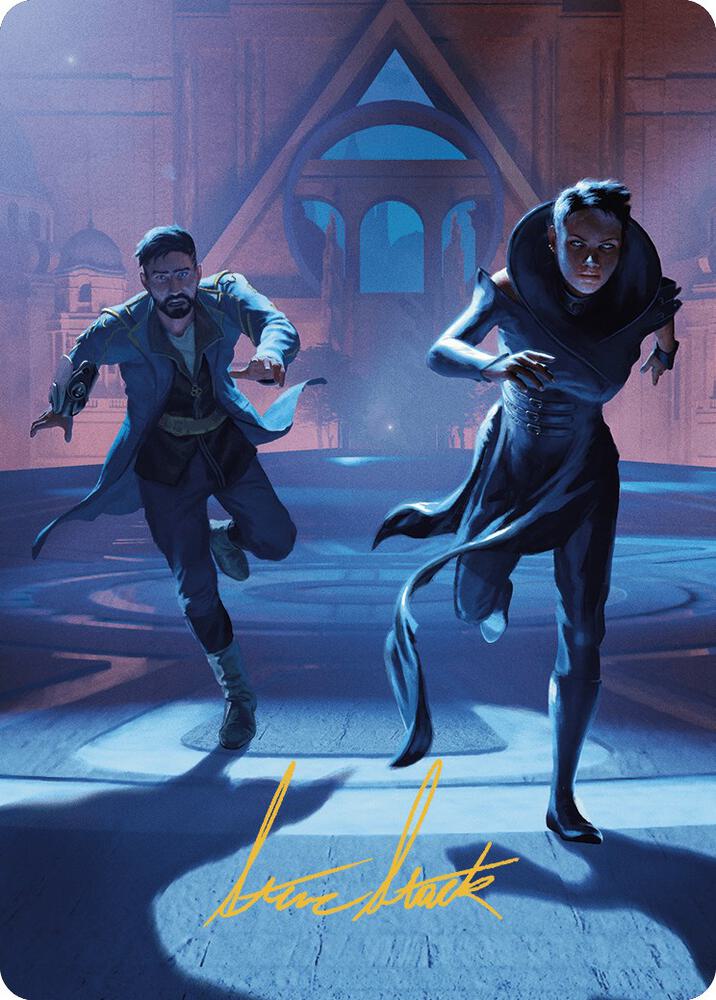 Unauthorized Exit Art Card (Gold-Stamped Signature) [Art Series: Murders at Karlov Manor] 30