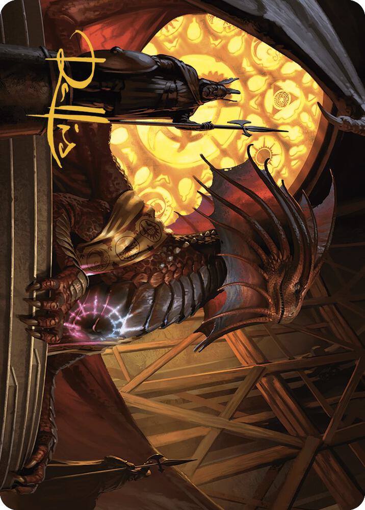 Niv-Mizzet, Guildpact Art Card (21/49) (Gold-Stamped Signature) [Art Series: Murders at Karlov Manor] 21
