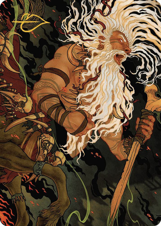 Yarus, Roar of the Old Gods Art Card (46/49) (Gold-Stamped Signature) [Art Series: Murders at Karlov Manor] 46