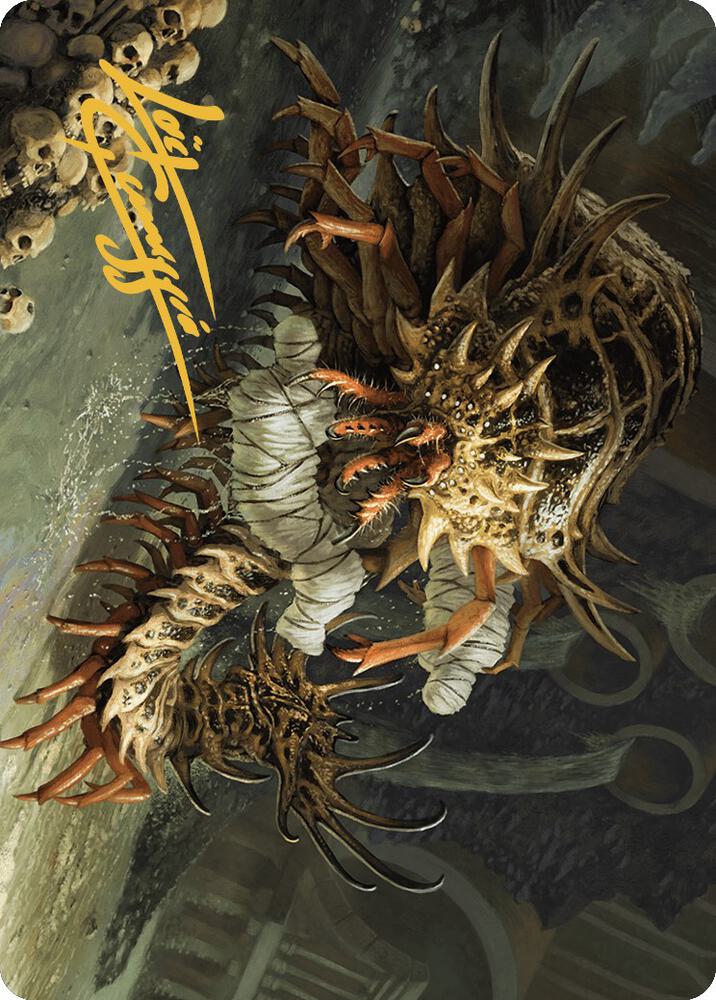 Rot Farm Mortipede Art Card (Gold-Stamped Signature) [Art Series: Murders at Karlov Manor] 10