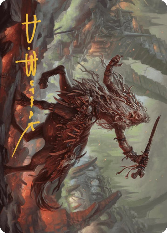 Yarus, Roar of the Old Gods Art Card (24/49) (Gold-Stamped Signature) [Art Series: Murders at Karlov Manor] 24