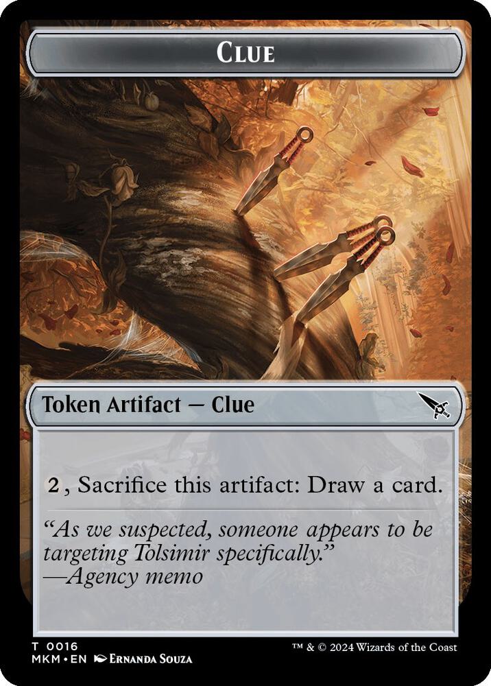 Clue (0016) // A 0043 Double-Sided Token [Murders at Karlov Manor] 16 // 43