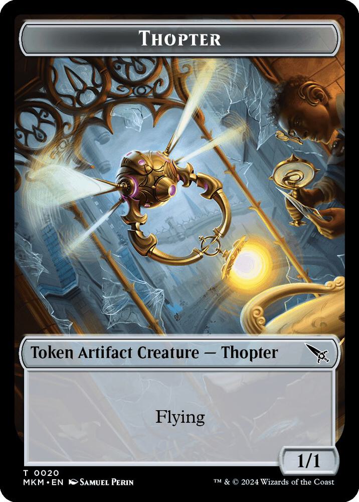 Thopter (0020) // Ooze Double-Sided Token [Murders at Karlov Manor] 20 // 8