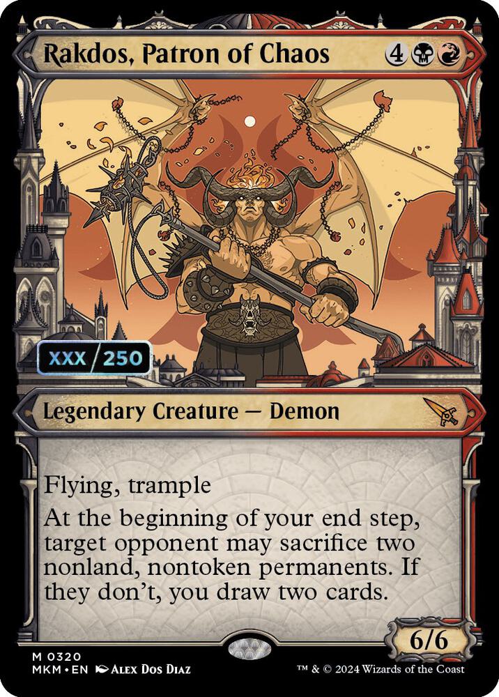 Rakdos, Patron of Chaos (Serial Numbered) [Murders at Karlov Manor] 320