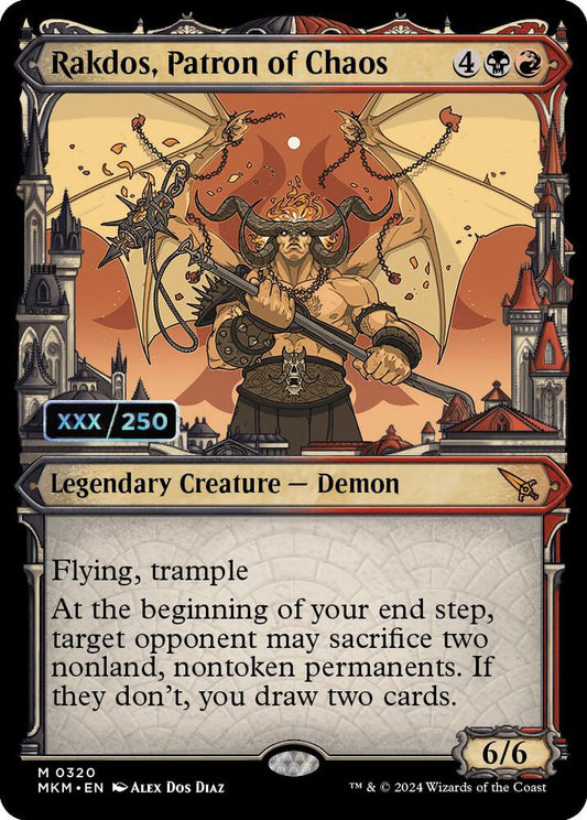 Rakdos, Patron of Chaos (Serial Numbered) [Murders at Karlov Manor] 320