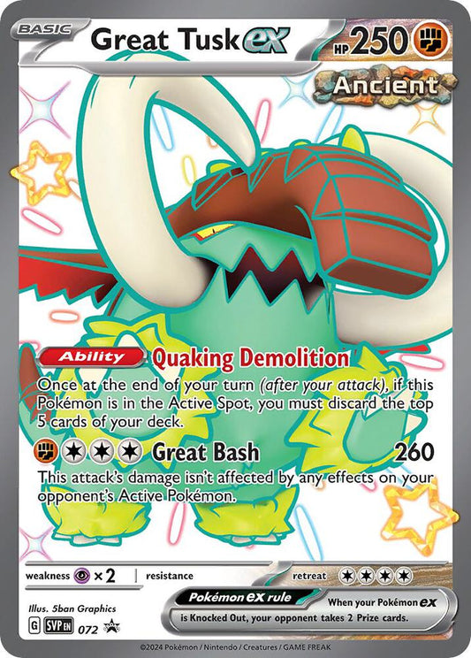 Great Tusk ex - 072 [SV: Scarlet & Violet Promo Cards] 072